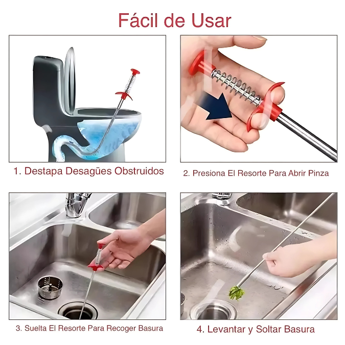 PAGA 1 LLEVA 2 PINZAS DESTAPA CAÑERIAS - FlowFix PRO™